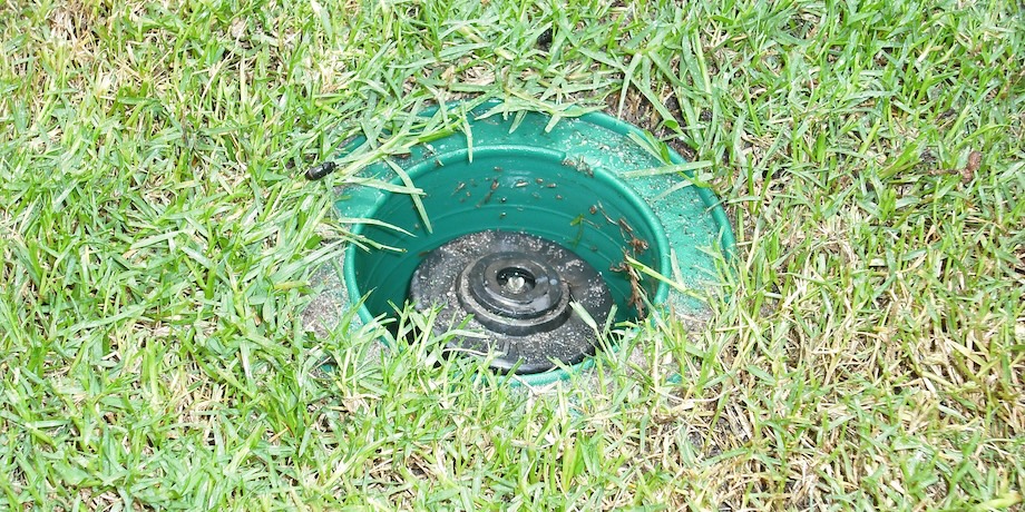 Properly Positioned Lawn Sprinkler Properly Positioned Lawn Sprinkler